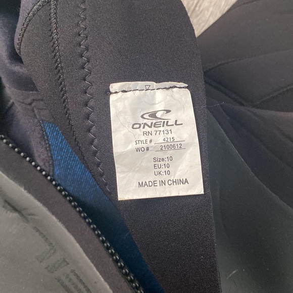 O’Neil Kid’s EPIC 3/2MM BACK ZIP FULL WETSUIT 10 or 12 - Picture 10 of 14